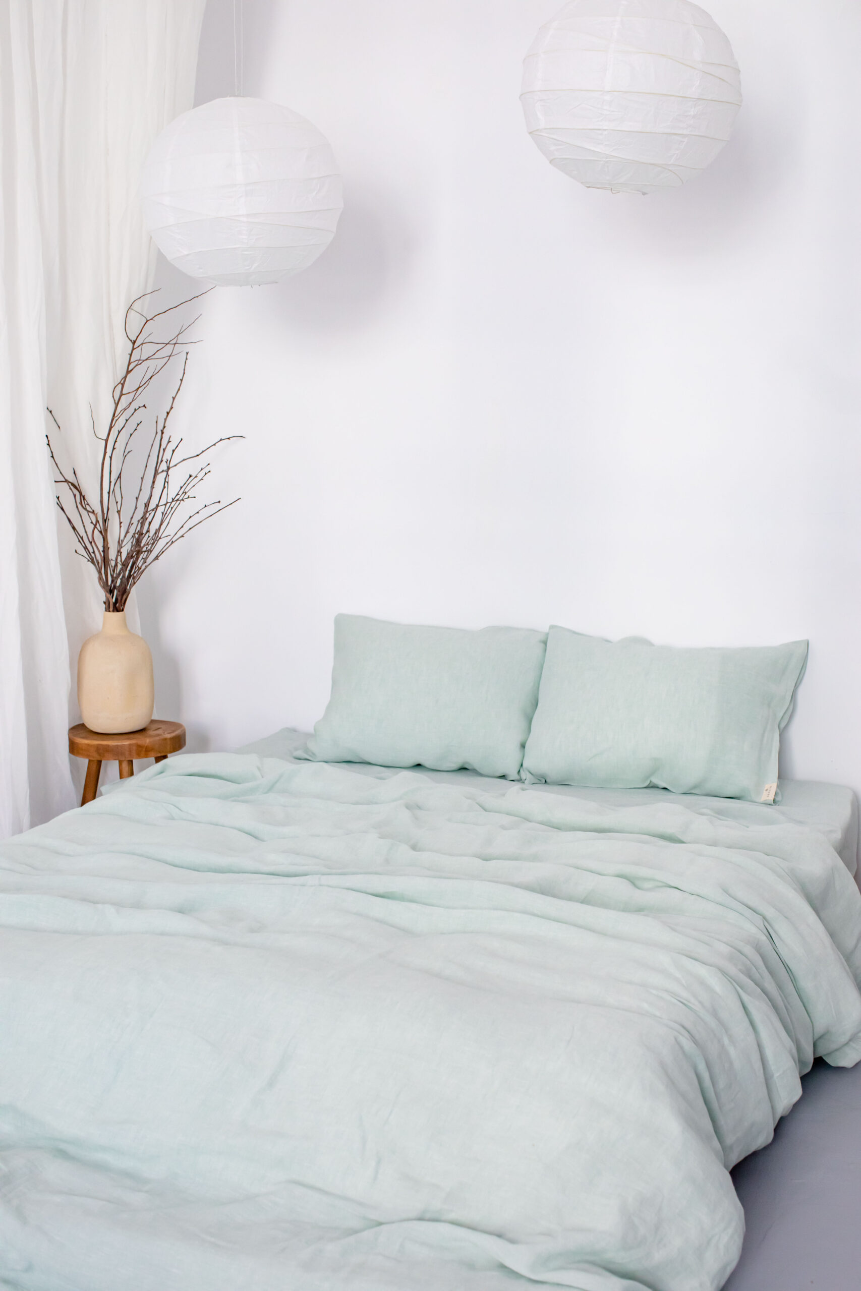 Dusty Green Set 60x60 Pillowcases and 220x220 Quilt Cover