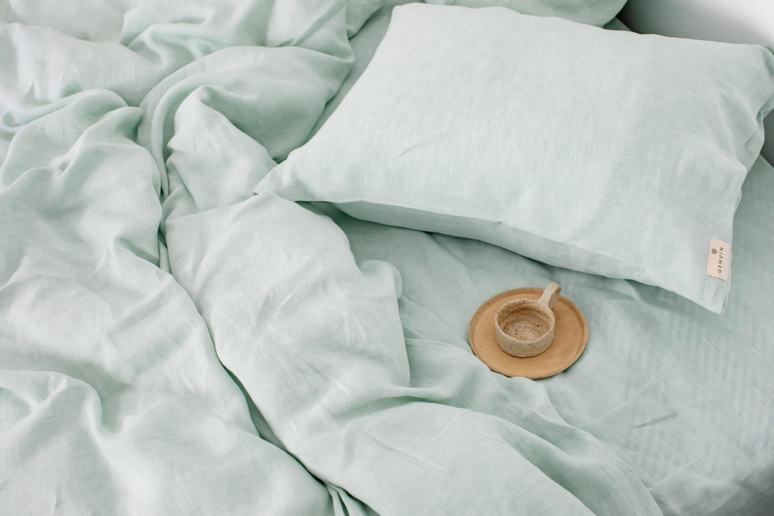 Dusty Green Set 50x60 Pillowcases and 90x200 Sheet