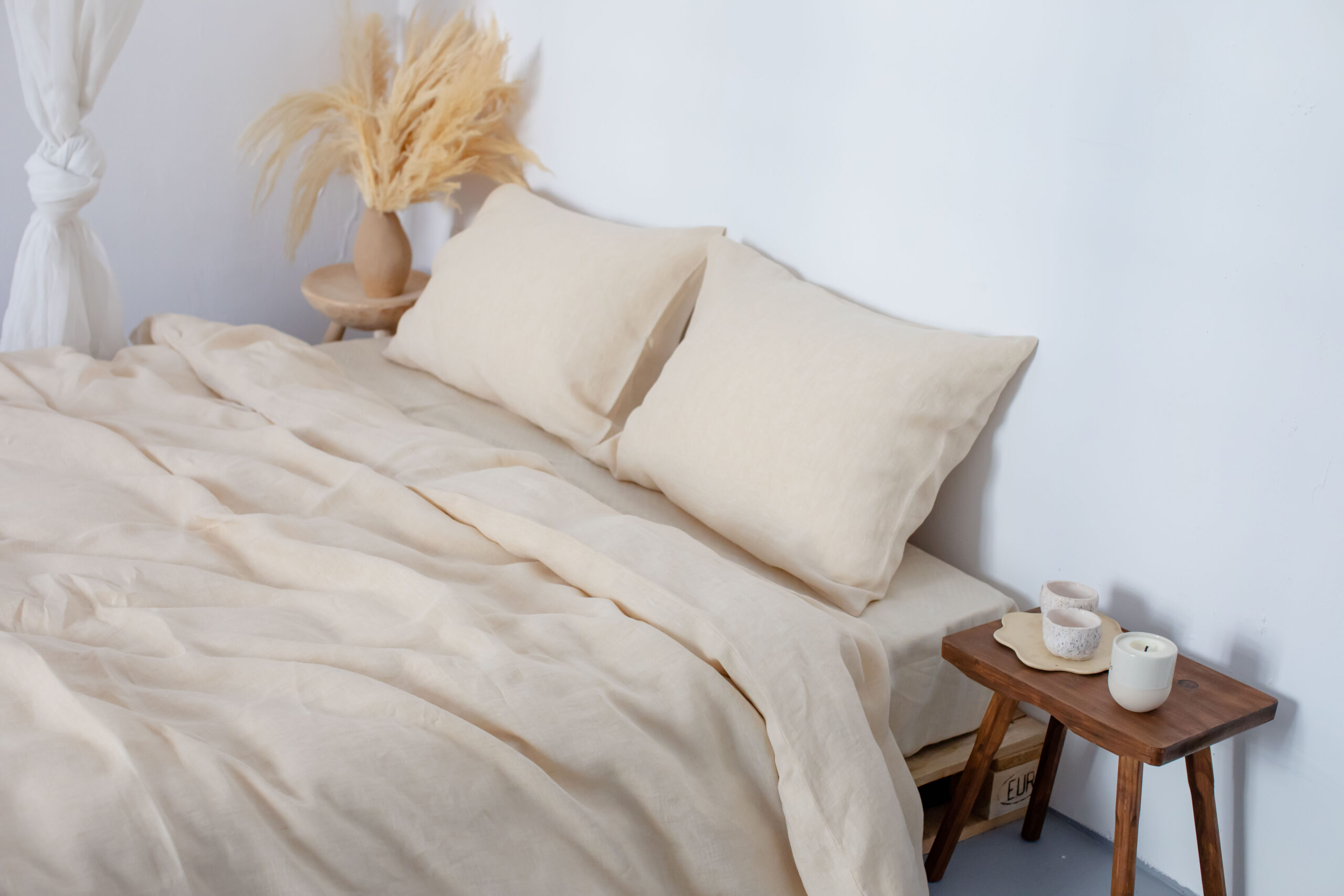 Vanilla Cream Set 80x200 Sheet and 150x200 Quilt Cover