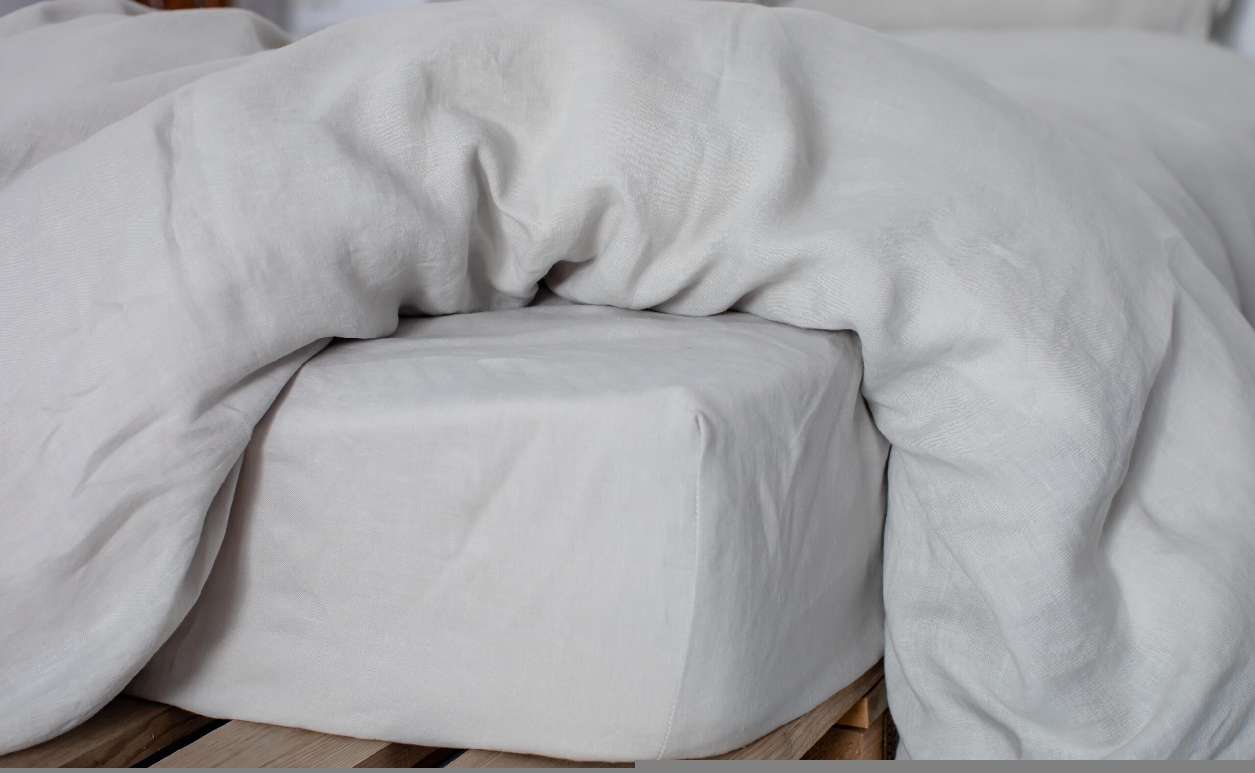 Dusty Grey Set 90x200 Sheet and 150x200 Quilt Cover