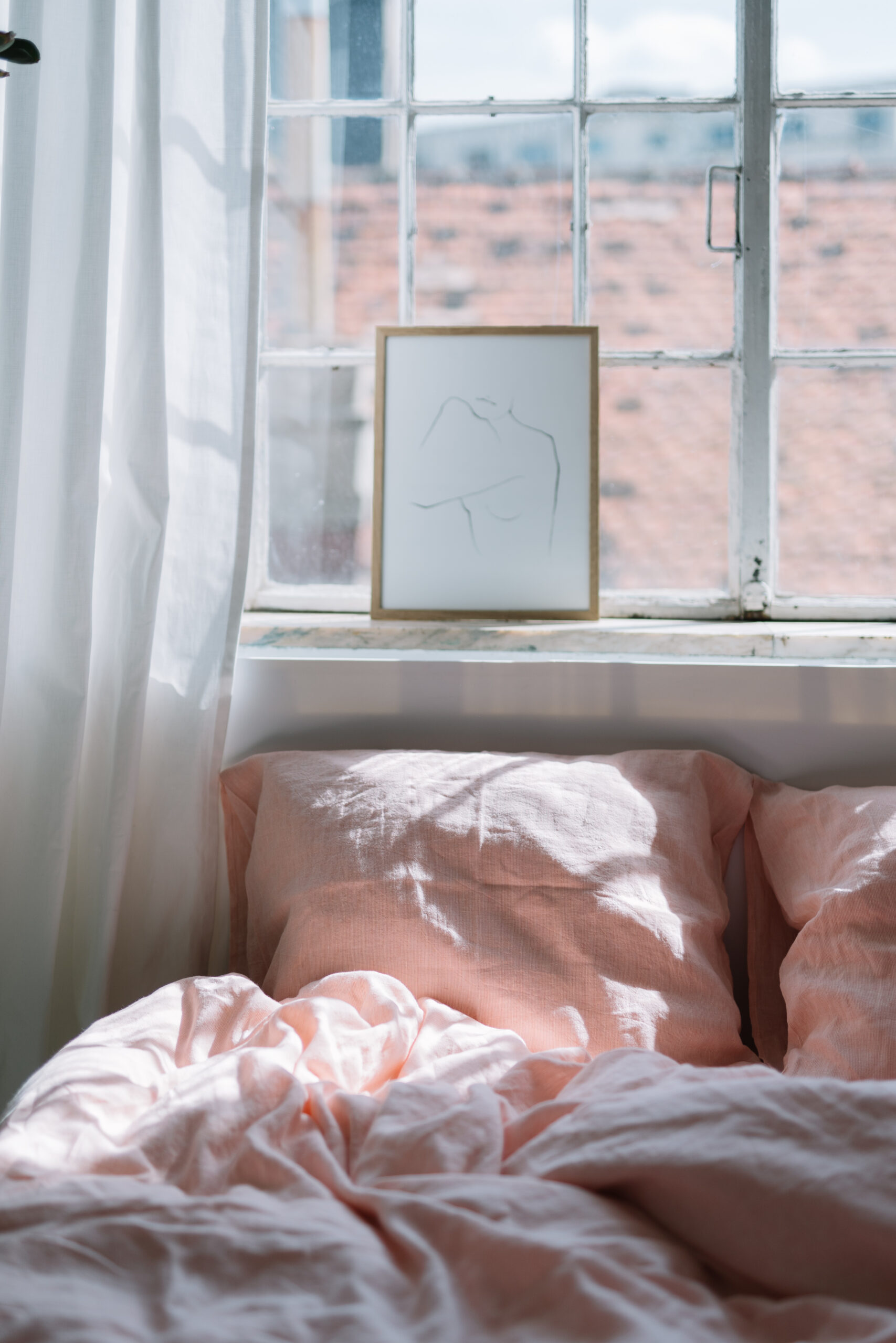 Dusty Pink Set 50x70 Pillowcases and 90x200 Sheet