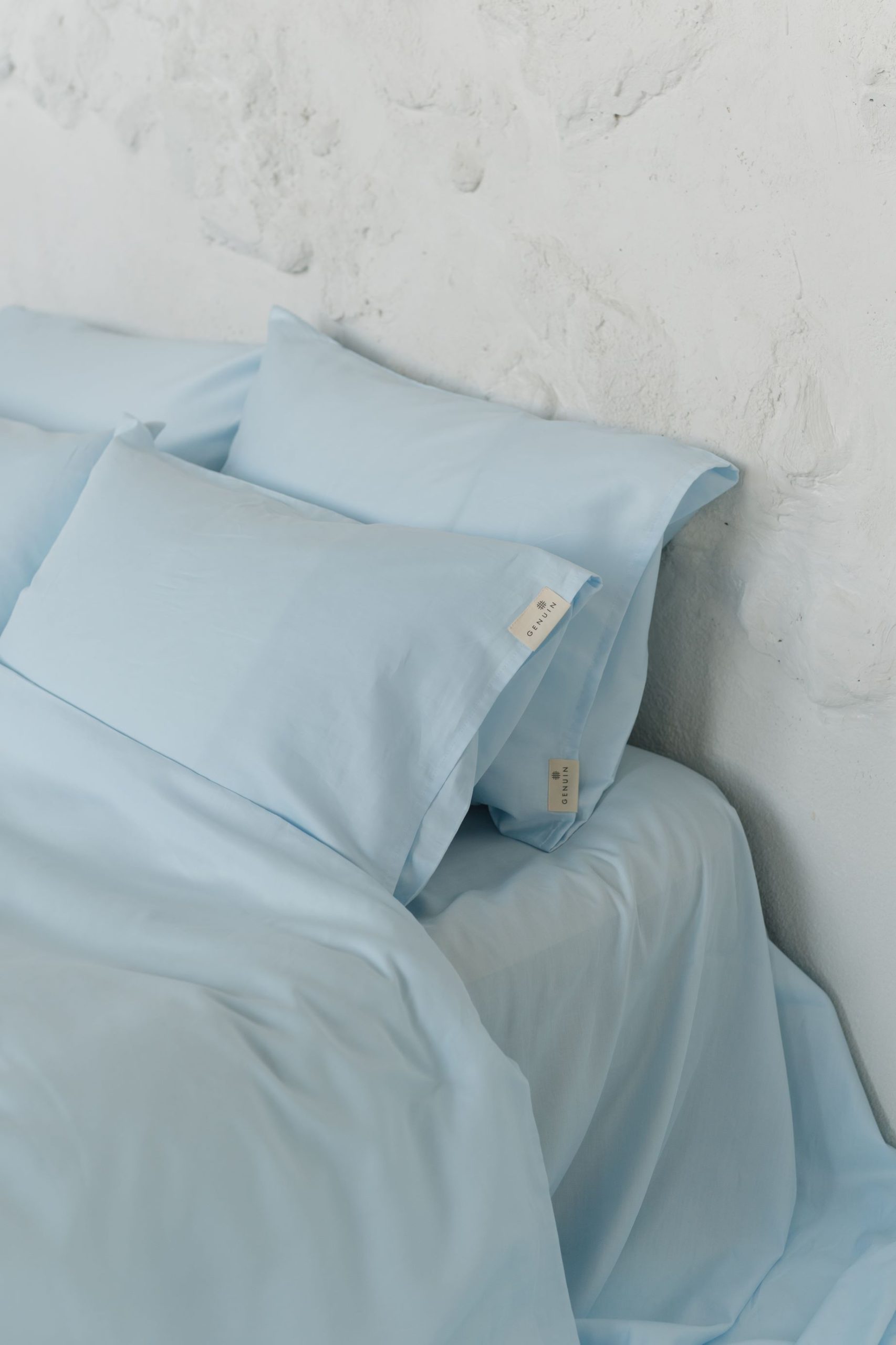 Fețe de pernă bumbac satinat Water Blue