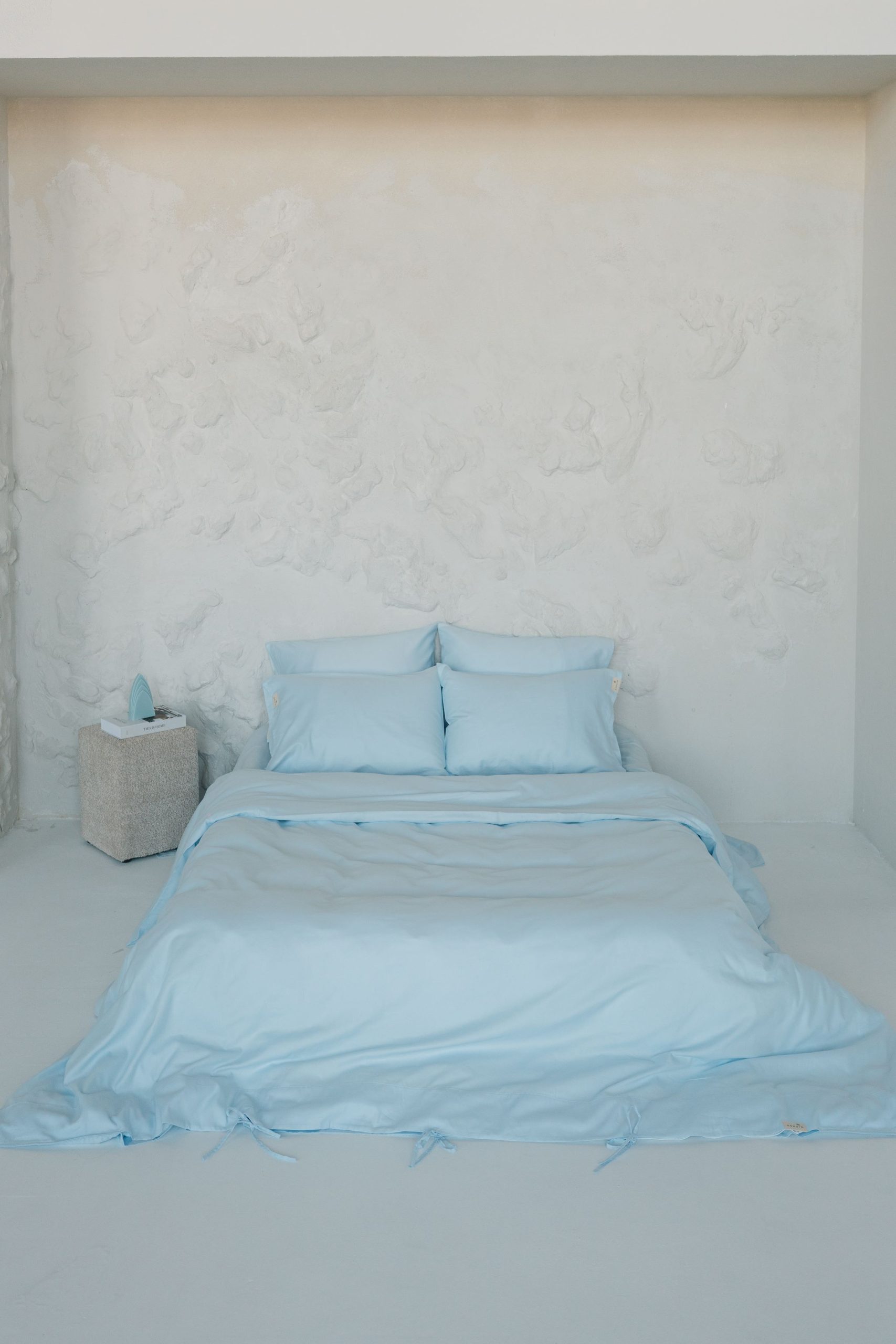 Water Blue Sateen  Cottor Duvet Cover