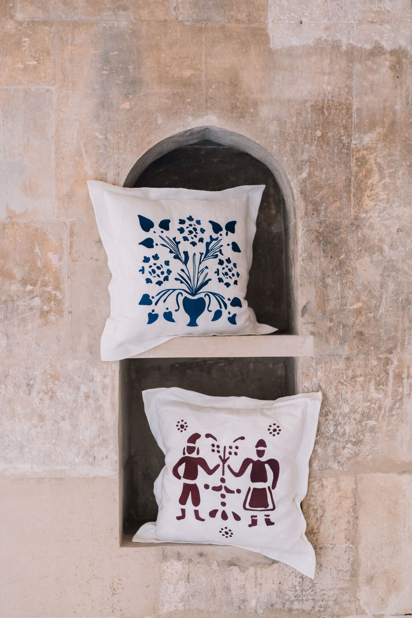 Embroidery decorative pillows SET of 2